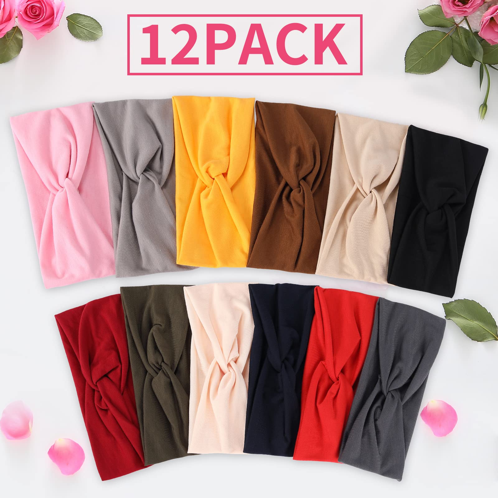 Tyfthui bandeaux cheveux sport couleur B, stretch généreux pour différentes circonférences.
