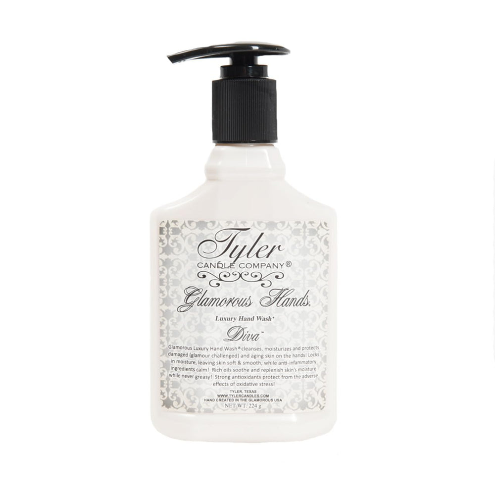 Tyler Candle Co Lotion Mains Diva, hydratation douce et rapide.
