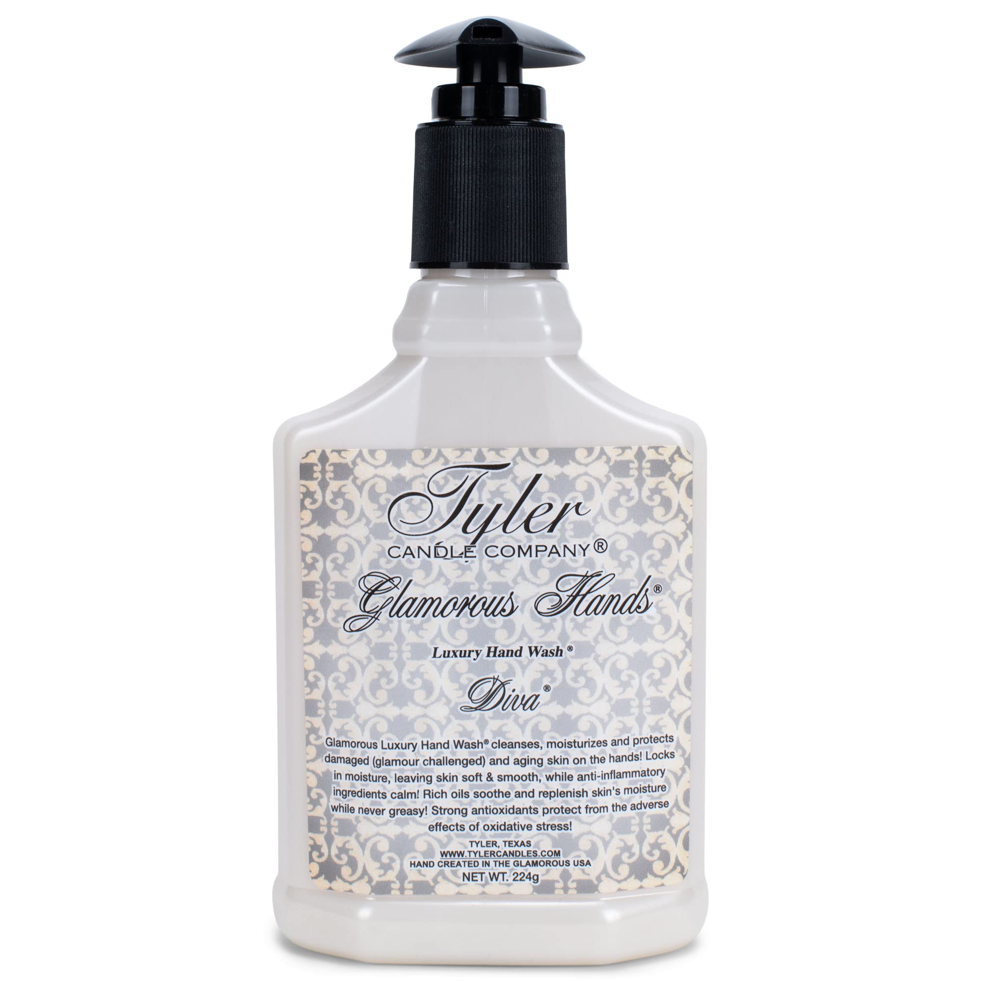 Tyler Glamorous Hands Diva – savon pour les mains hydratant, peau douce et protégée.