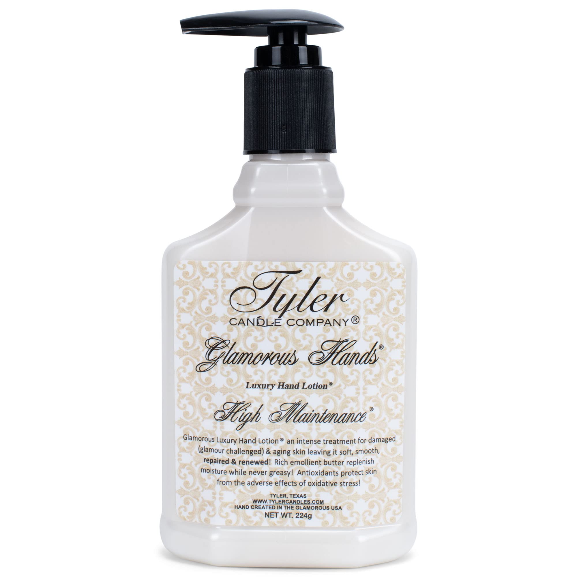 TYLER CANDLE COMPANY – High Maintenance emballage de lotion pour les mains, soin luxueux et nourrissant