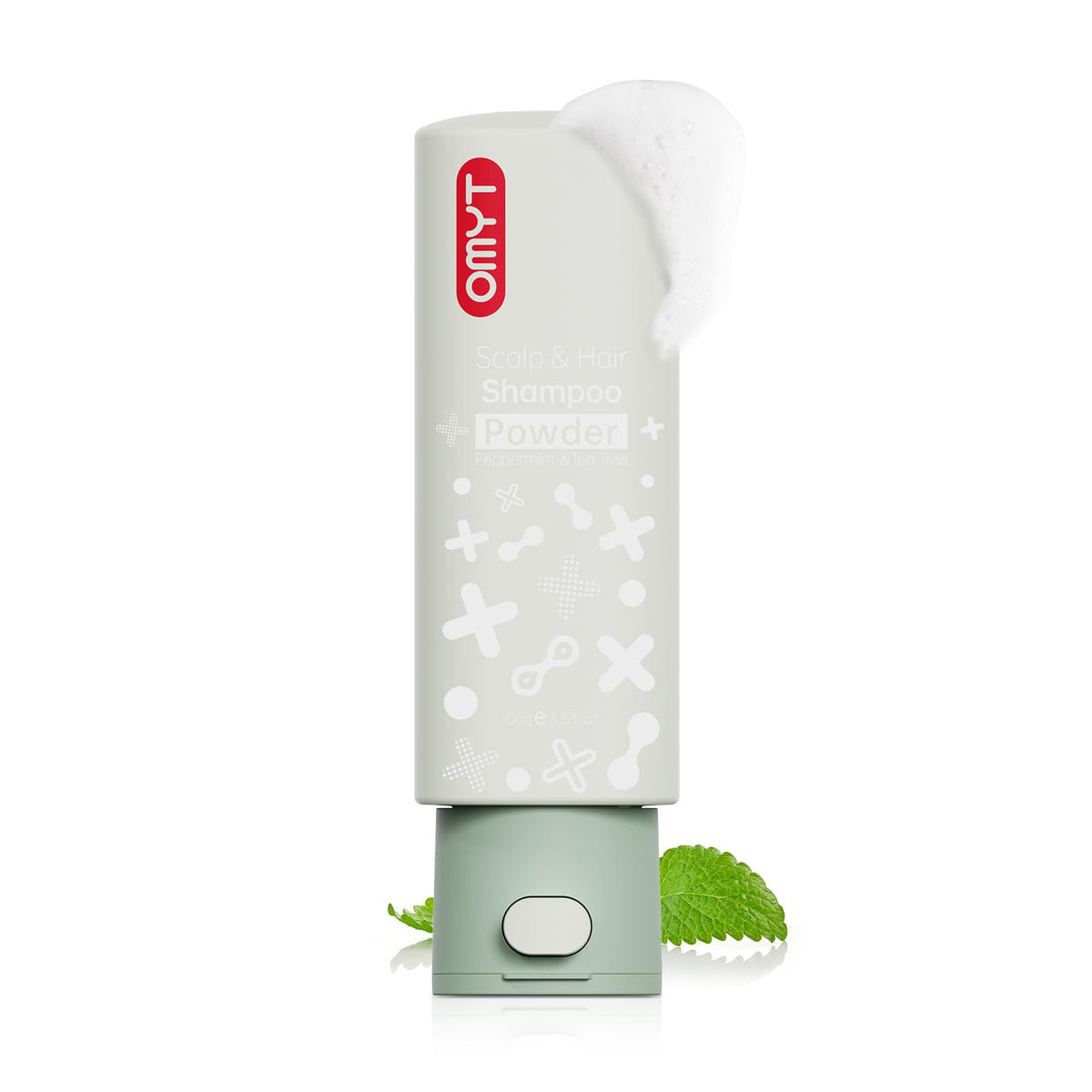 TYMO poudre clarifiante pour cheveux, active sans rinçage et nettoie en profondeur.