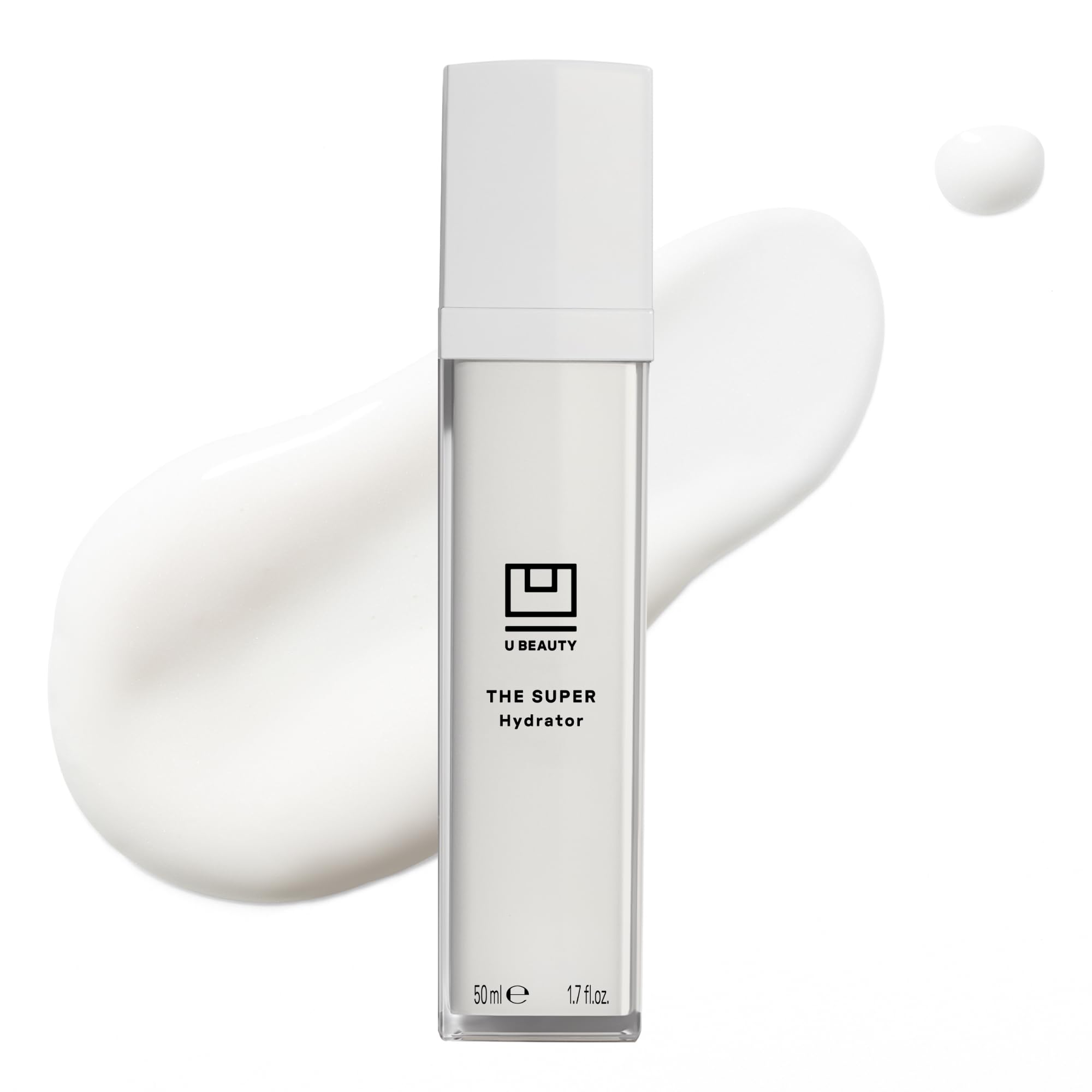 La bouteille du SUPER Hydrator U Beauty prête à hydrater durablement la peau.