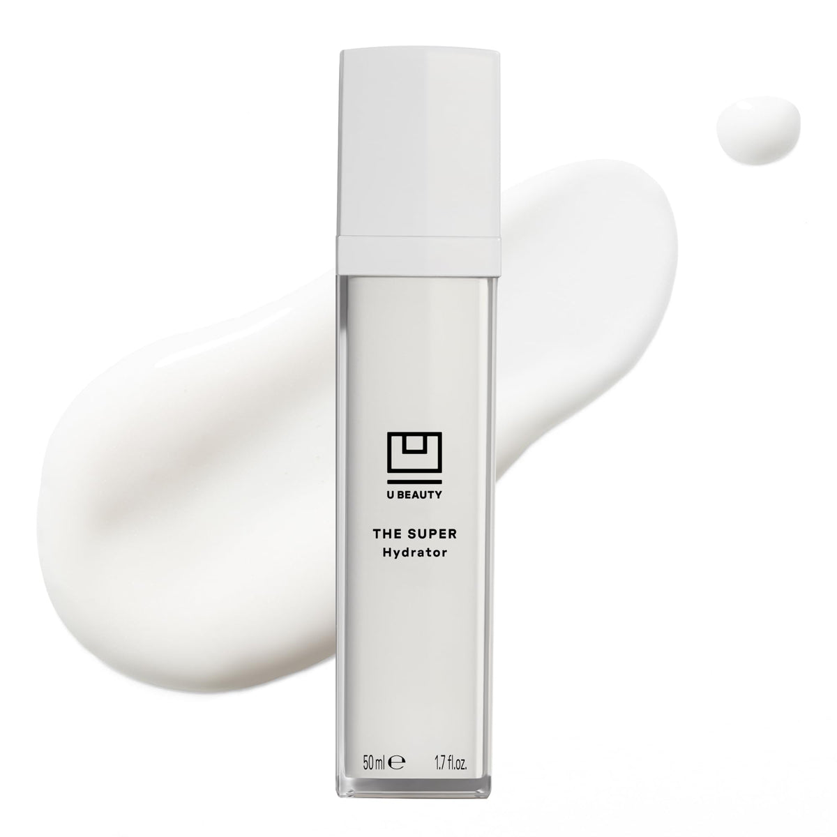 La bouteille du SUPER Hydrator U Beauty prête à hydrater durablement la peau.