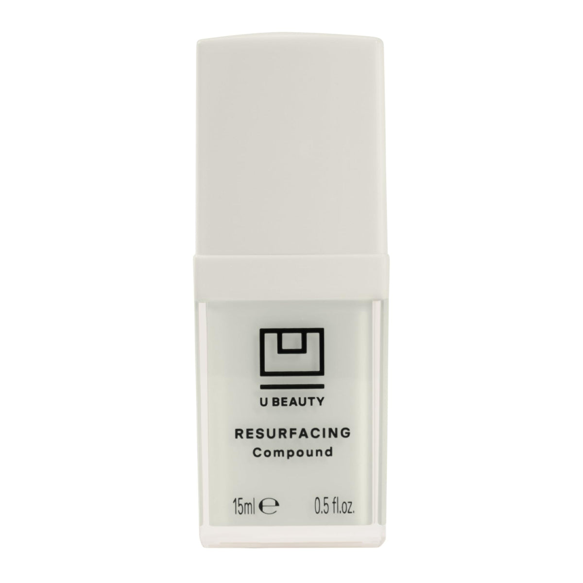 U Beauty Resurfacing Compound Serum, bouteille élégante prête à l’emploi, teint plus homogène.