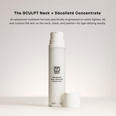 Application matin sur le décolleté et le cou avec SCULPT Neck décolleté.
