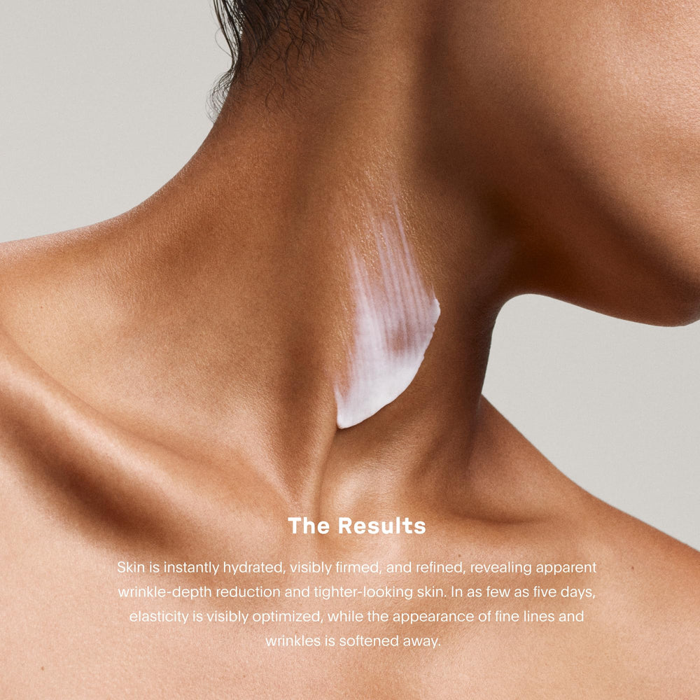 Ingrédients hexapeptide et vitamines stabilisées dans U Beauty SCULPT Neck décolleté.