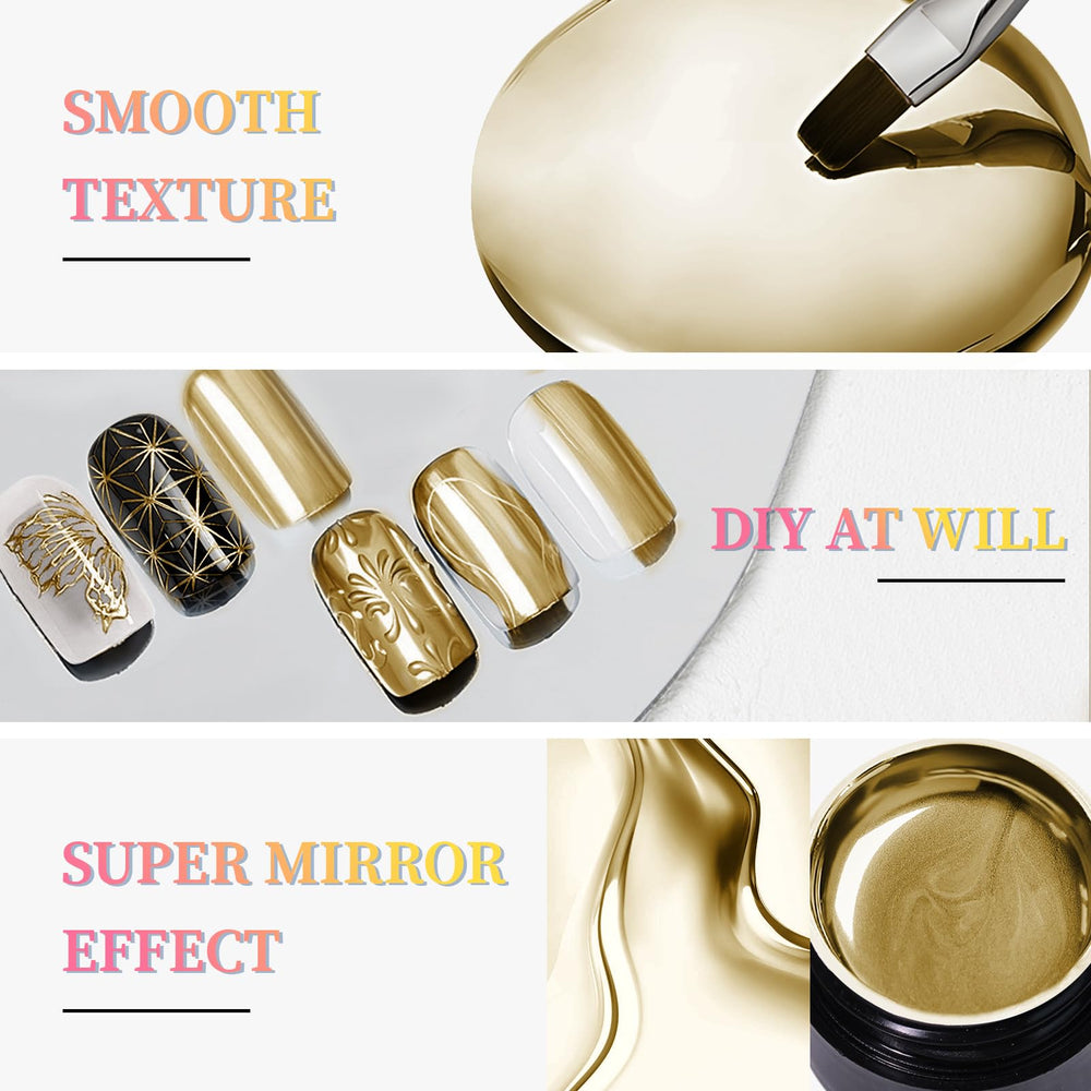 Finition miroir rapide avec le gel métallique U-Shinein, couverture complète.