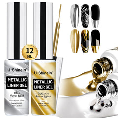 U-Shinein vernis miroir argent bouteille pour un effet métallique