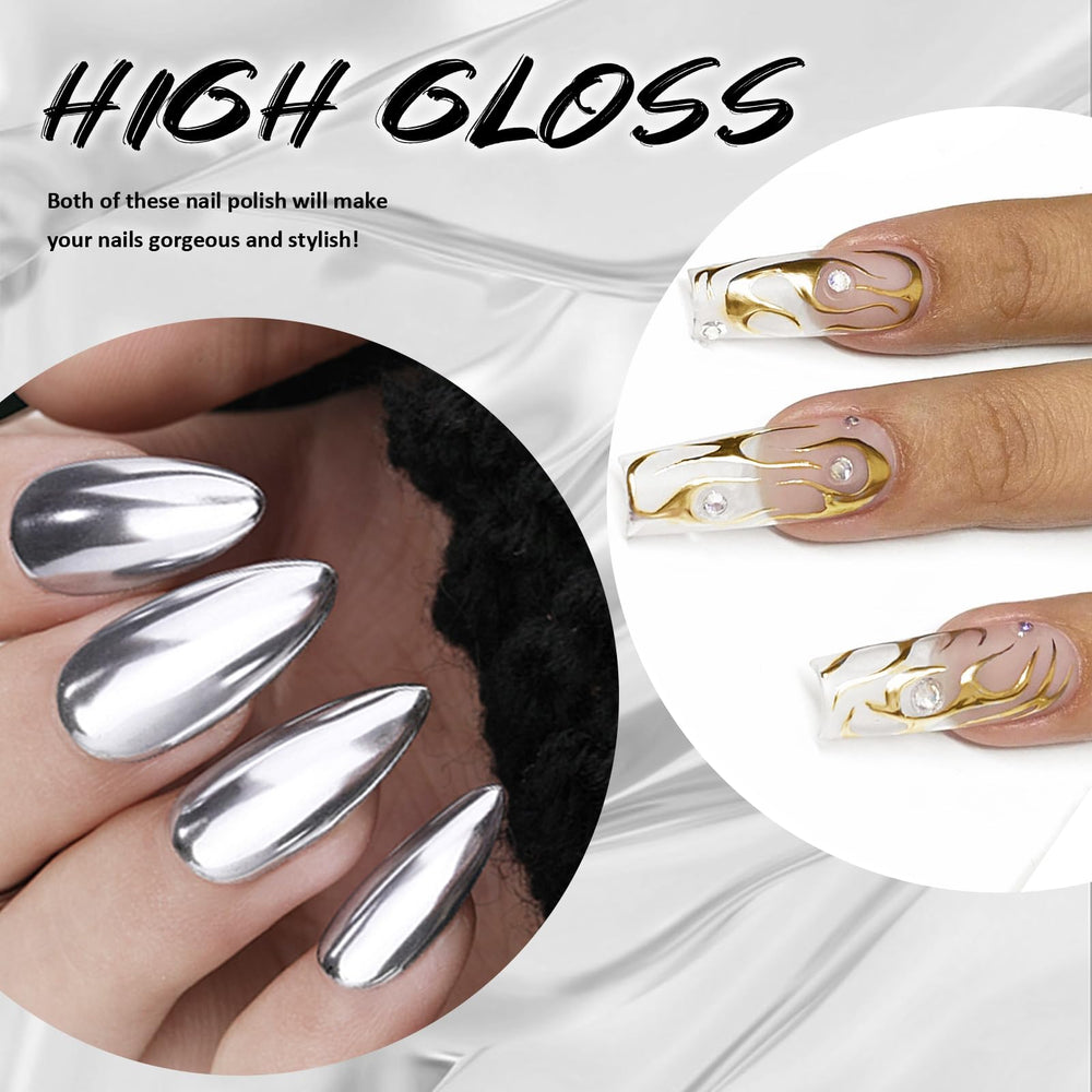 U-Shinein vernis miroir or bouteille pour fini chromé luxueux