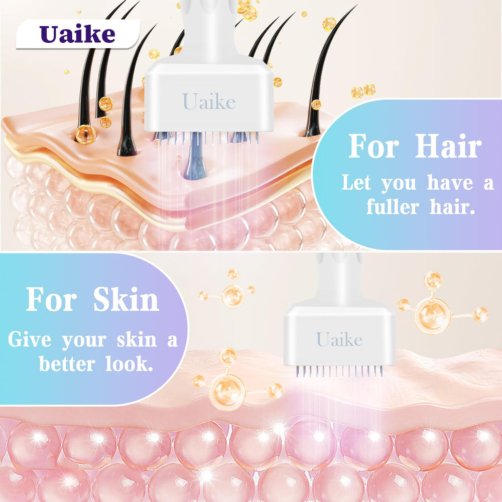 Uaike Derma Stamp: focus barbe, application simple à domicile.