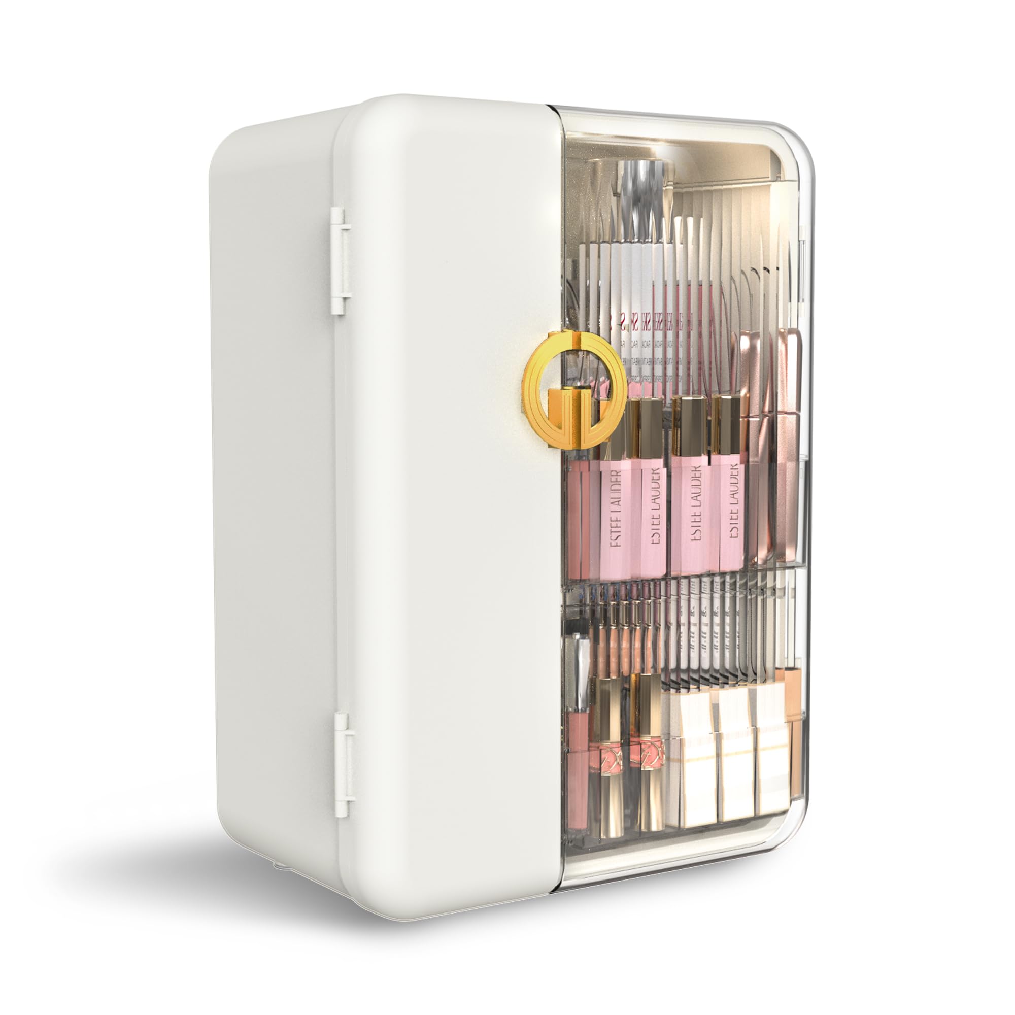 UAK Organisateur: vue générale montrant le rangement spacieux pour maquillage et soins.