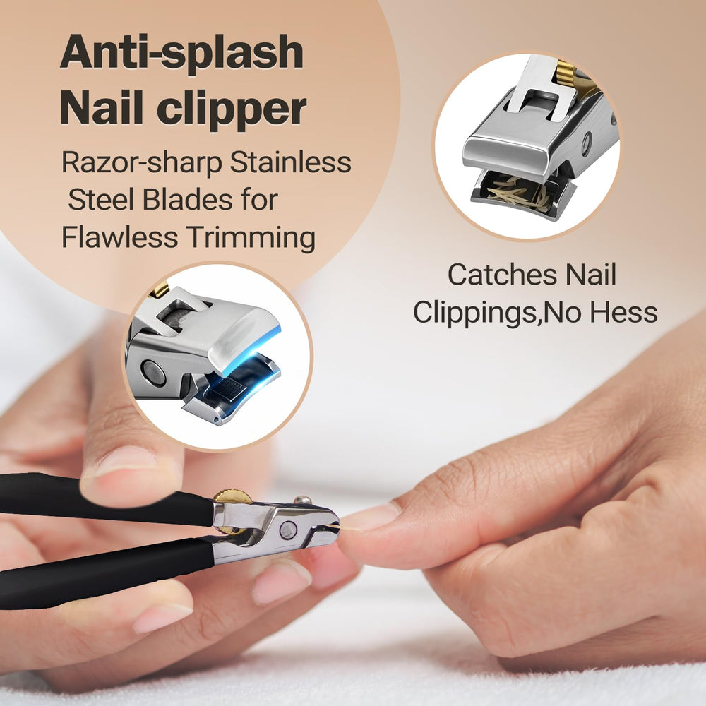Coupe-ongles Uanrna avec système anti-éclaboussures pour une utilisation propre