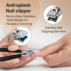 Coupe-ongles Uanrna avec système anti-éclaboussures pour une utilisation propre