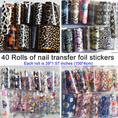 UARUOGP feuille transfert ongles serpent-imprime pour effet texture authentique.
