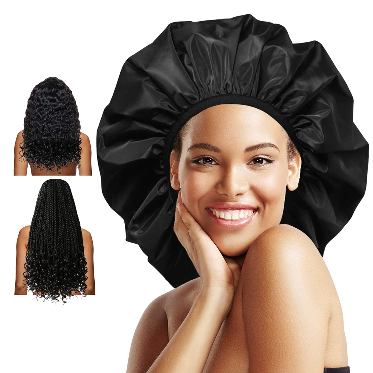 Capuchon Auban extralarge impermeable extérieur protège les cheveux au sec.