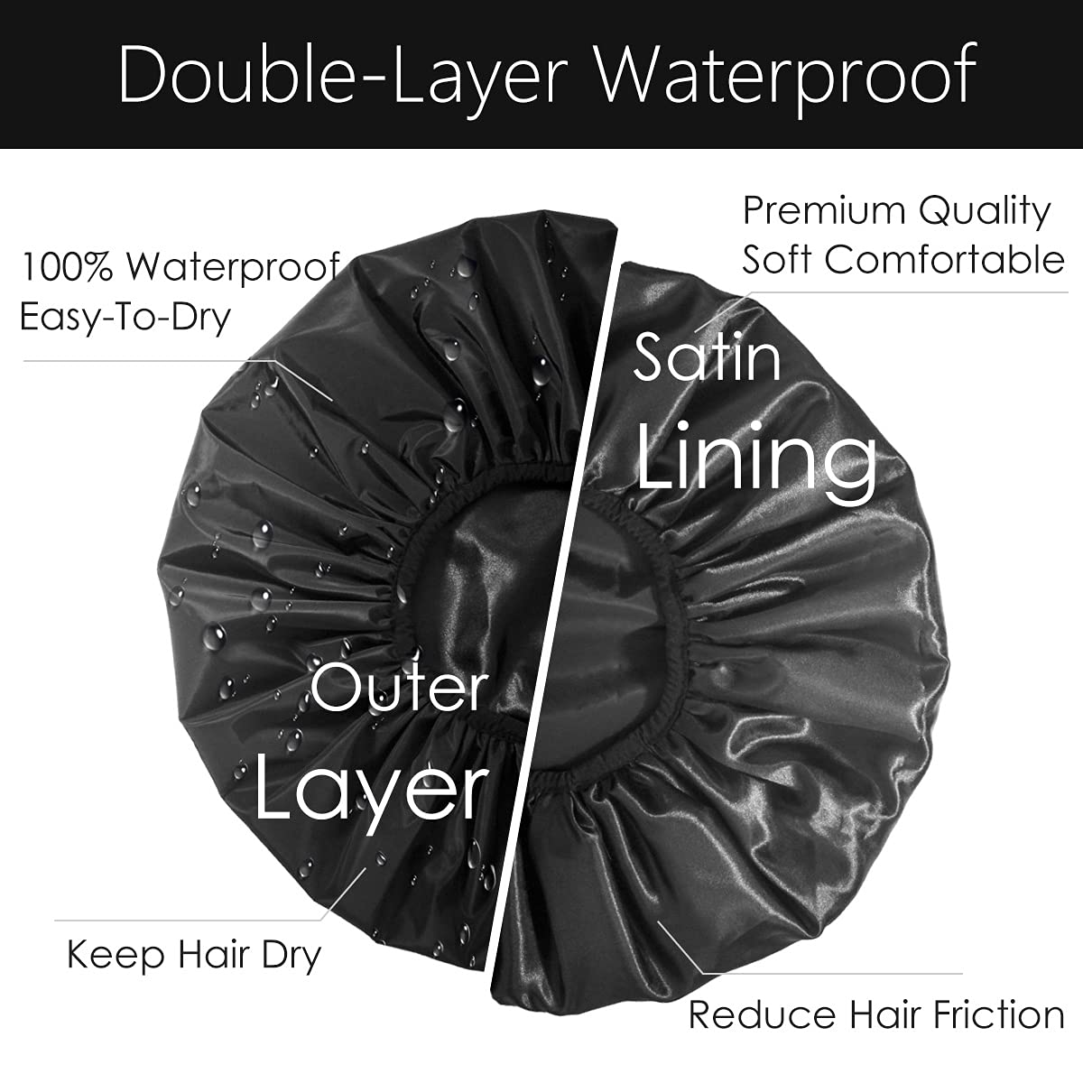 Usage multi-fonctions: Capuchon Auban idéal pour soins du visage et bains.