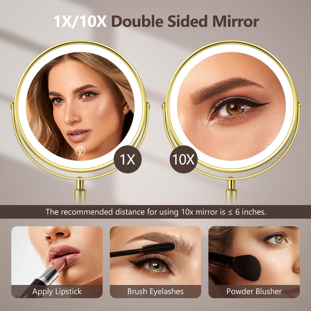 UBYMET miroir-maquillage rechargeable, usage sans fil pratique.