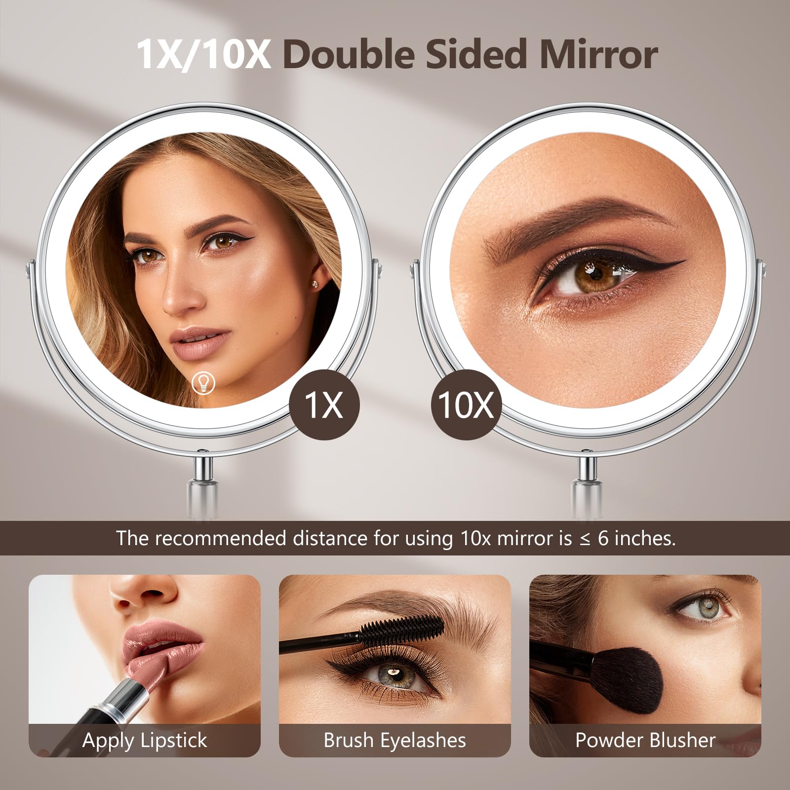 Rotation 360° et miroir 1x/10x pour la flexibilité d’application.