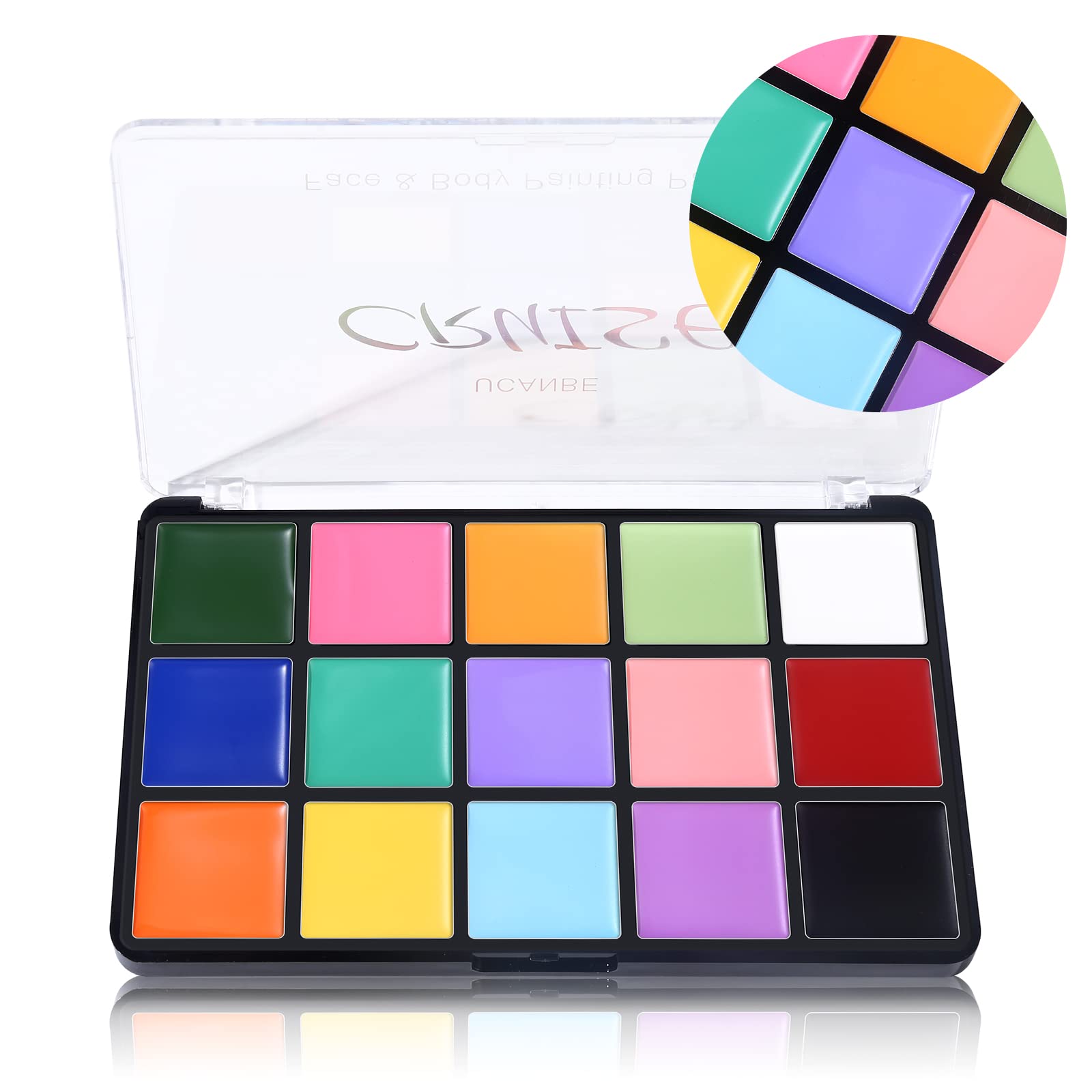 Application de l'huile UCANBE sur le visage pour créer des looks cosplay.