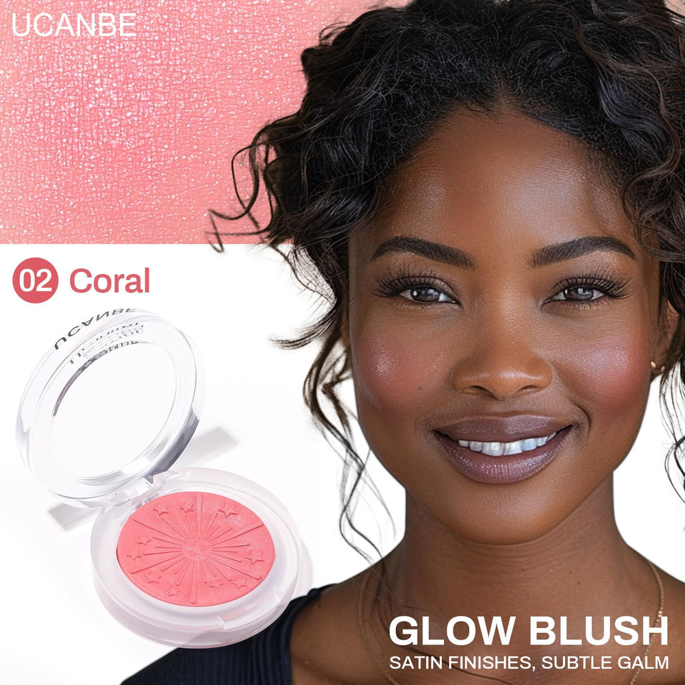 Texture fine du blush UCANBE Baked Blush 02 Coral facilitant l’application