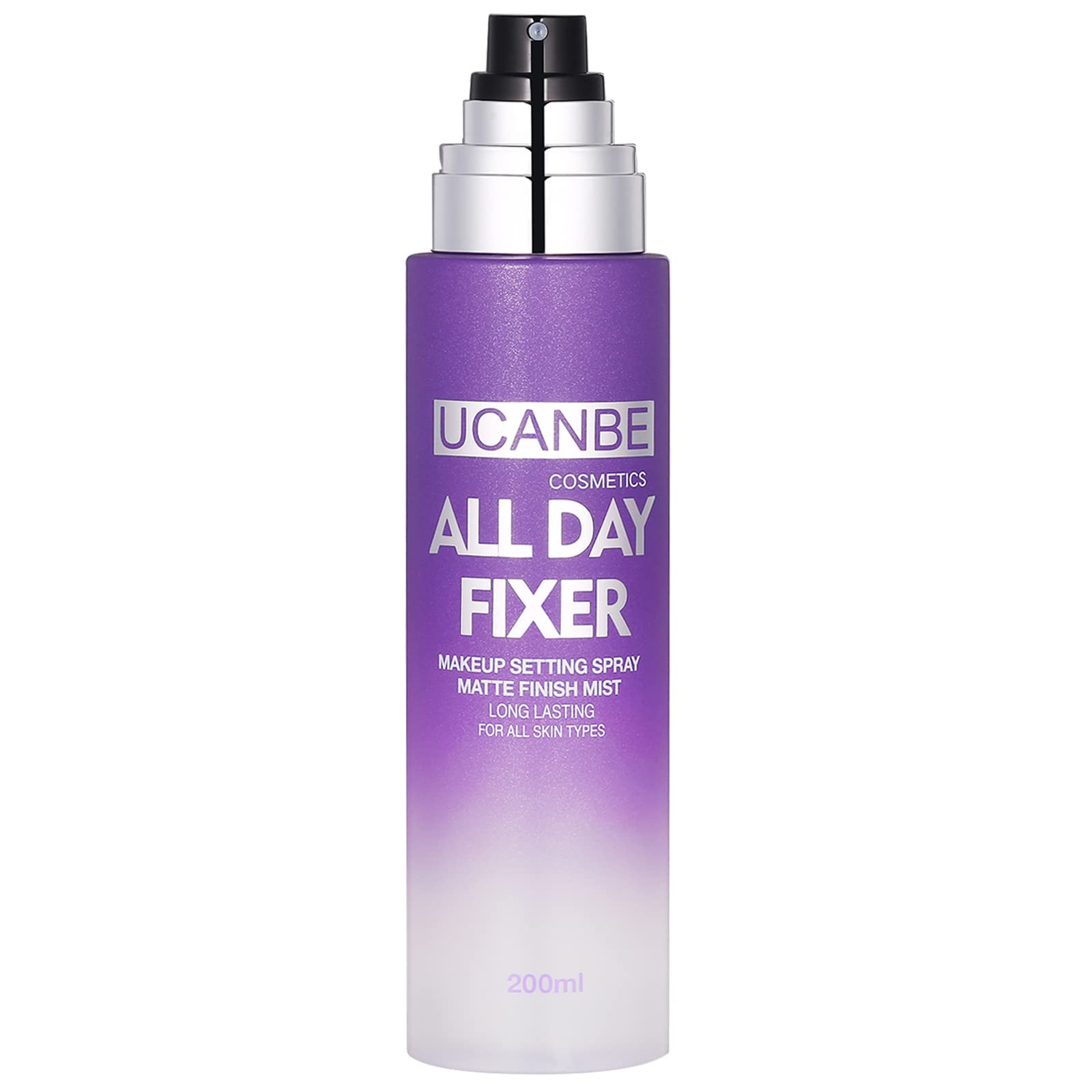 UCANBE Fixateur Maquillage Matte — bouteille de 200 ml pour une tenue durable