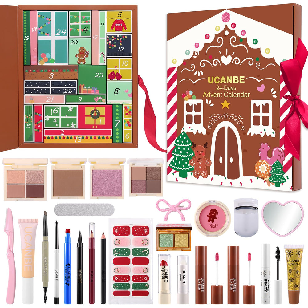 UCANBE calendrier avent maquillage 24 jours: cadeau festif et pratique.