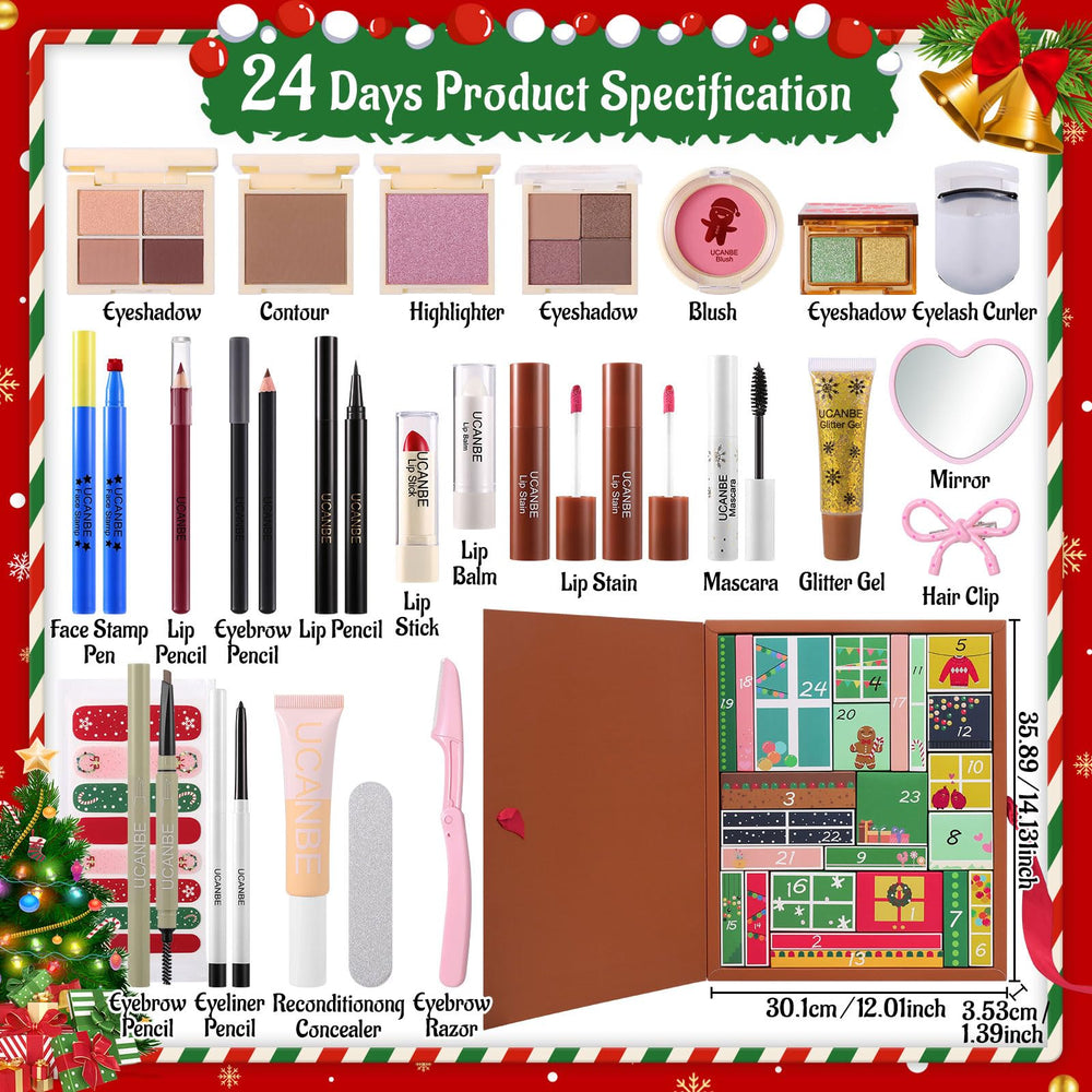 UCANBE coffret maquillage noel: coffret élégant pour fêtes.
