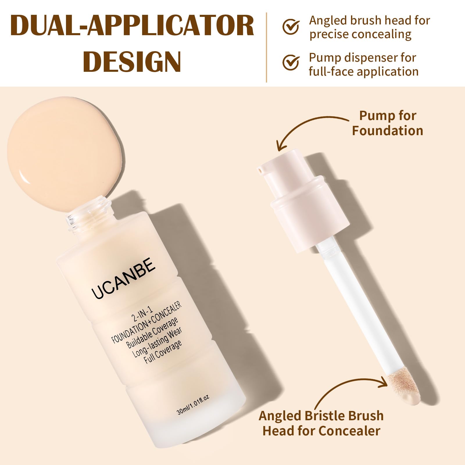UCANBE concealer ciblant cernes et rougeurs autour du nez.