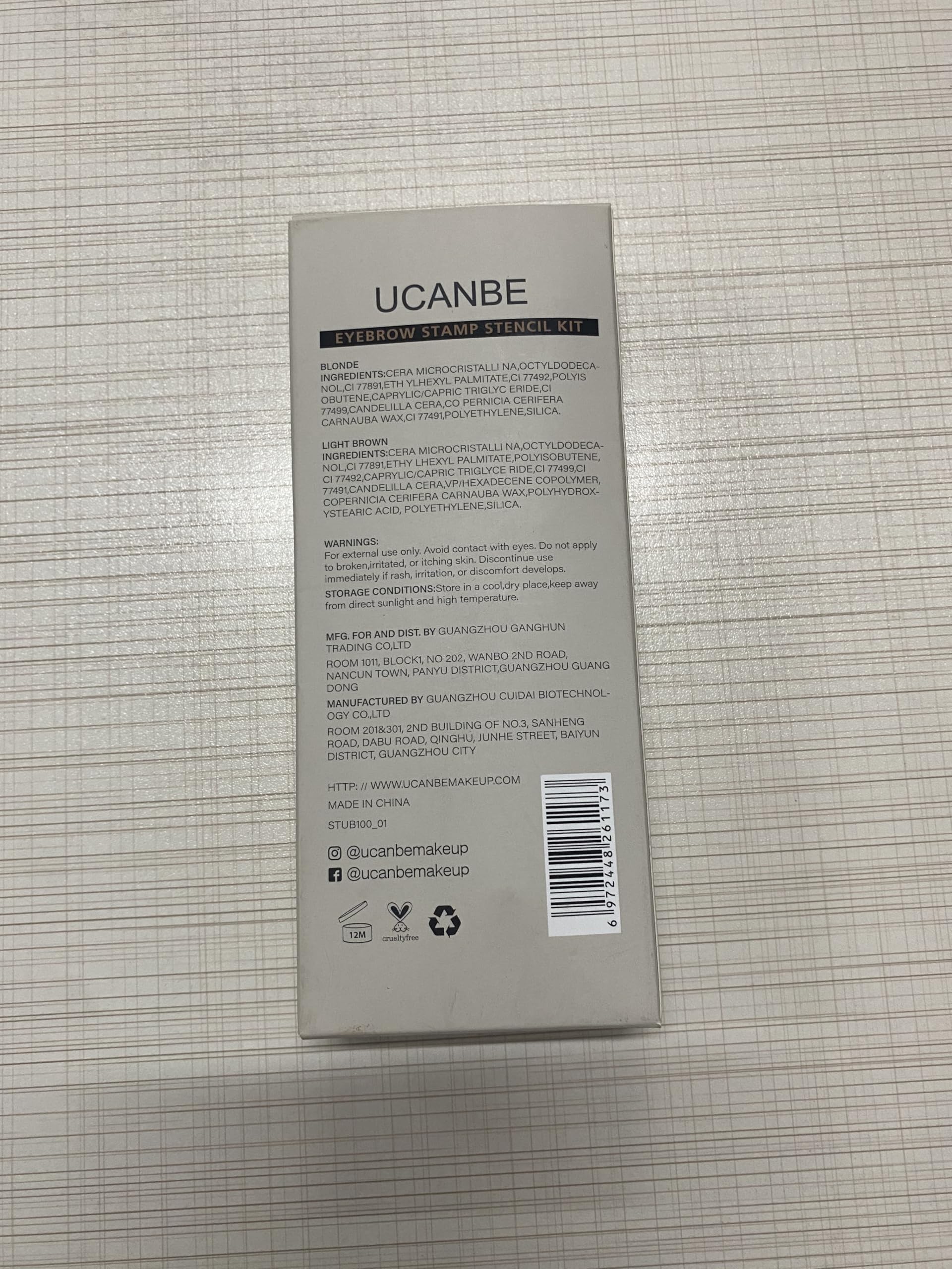 UCANBE ensemble-accessoires-sourcils, tout le nécessaire dans un kit compact.