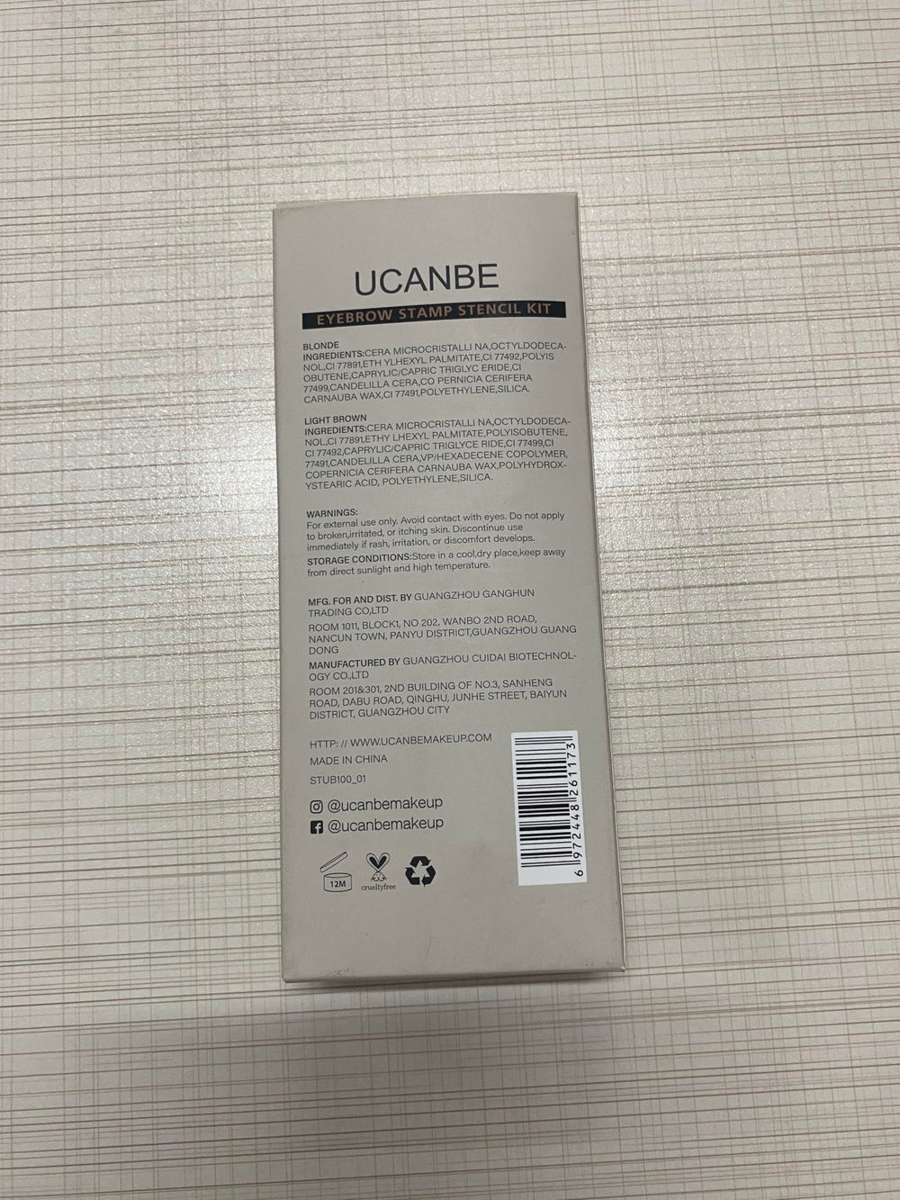 UCANBE ensemble-accessoires-sourcils, tout le nécessaire dans un kit compact.