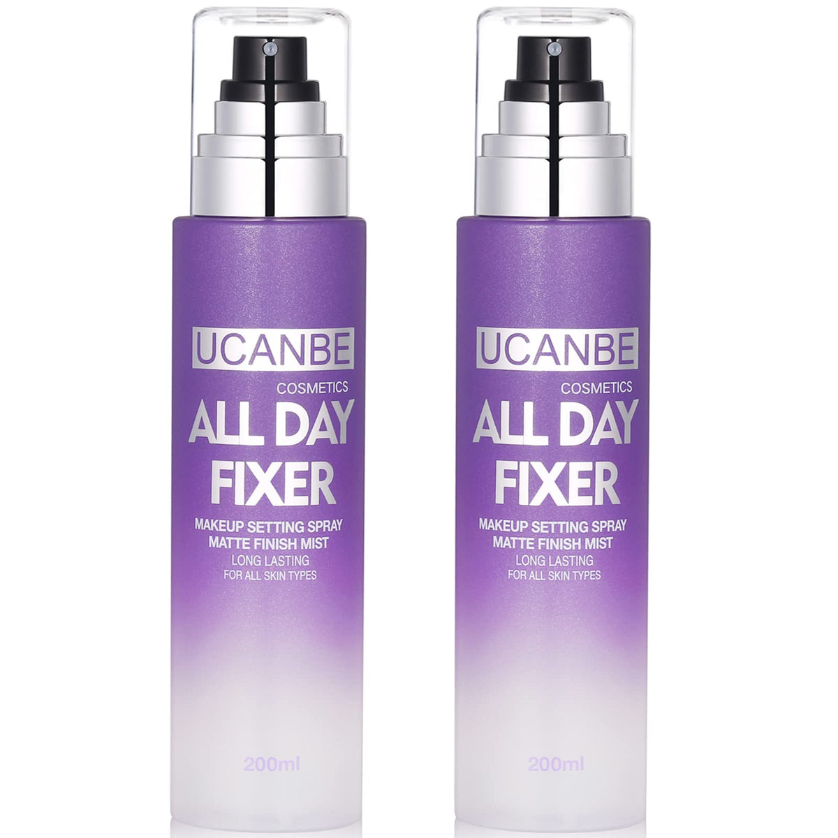 UCANBE fixateur-maquillage Matte, ensemble 2pc, pour une tenue durable.
