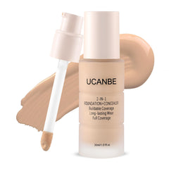 UCANBE fond de teint et correcteur 2-en-1 avec applicateur-angle pour une couvrance précise.