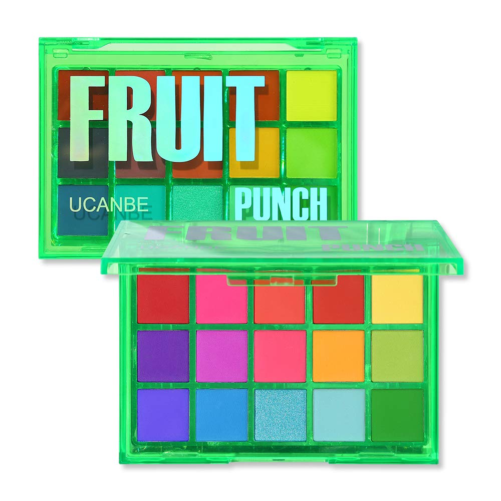 UCANBE Fruit Punch palette dans son etui acrylique, pigments riches pour looks colorés.