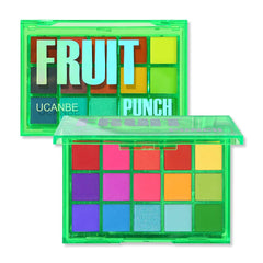 UCANBE Fruit Punch palette dans son etui acrylique, pigments riches pour looks colorés.