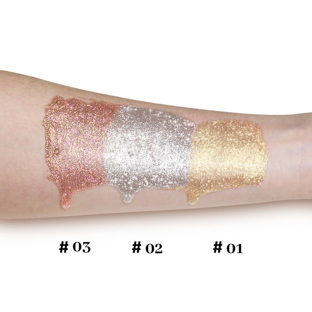 UCANBE Glow Shimmer Drops: peau lumineuse et hydratée après l’application.