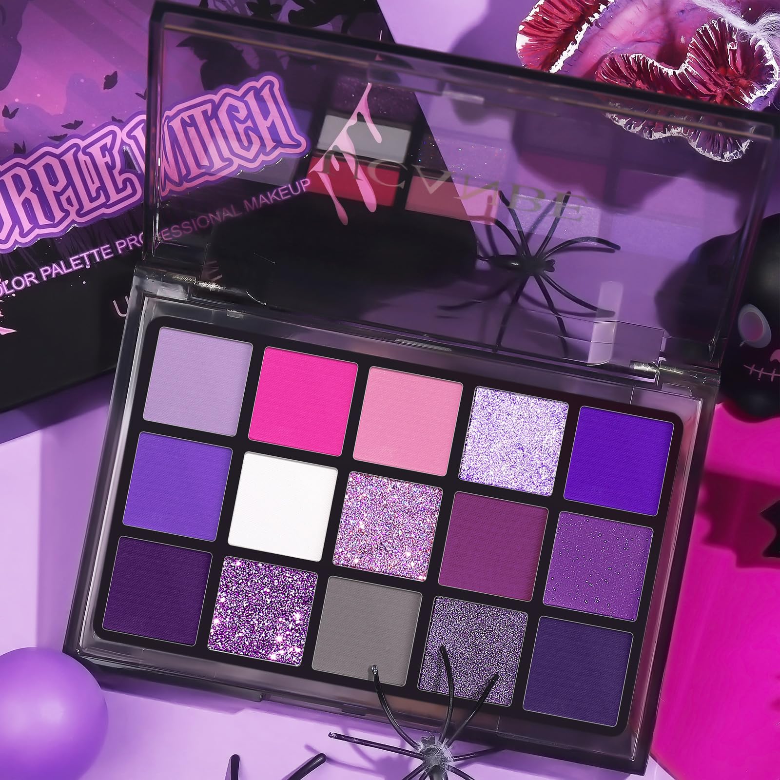 Idée maquillage costume Ursula grâce à cette palette colorée.