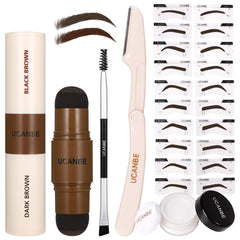 UCANBE kit stampage sourcils duo couleurs pour un look naturel et rapide.