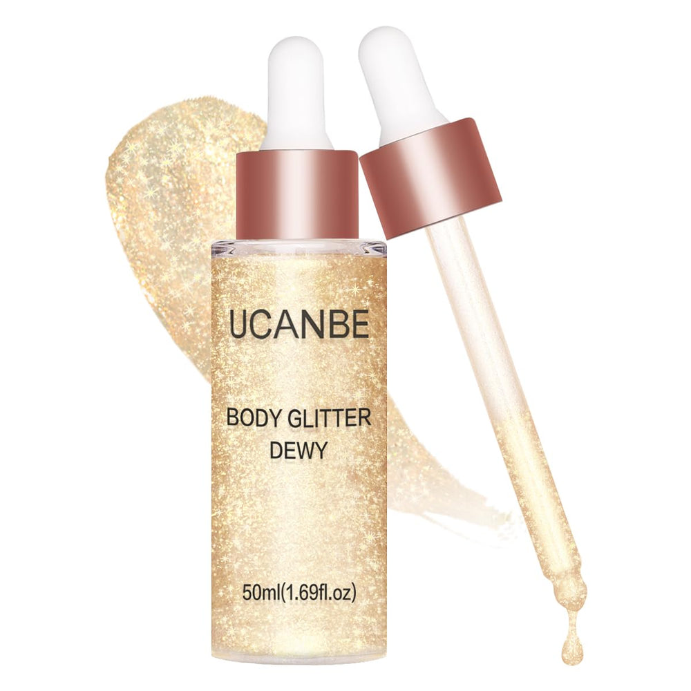 UCANBE lueur hydratante pour visage et corps Champagne Gold, éclat naturel