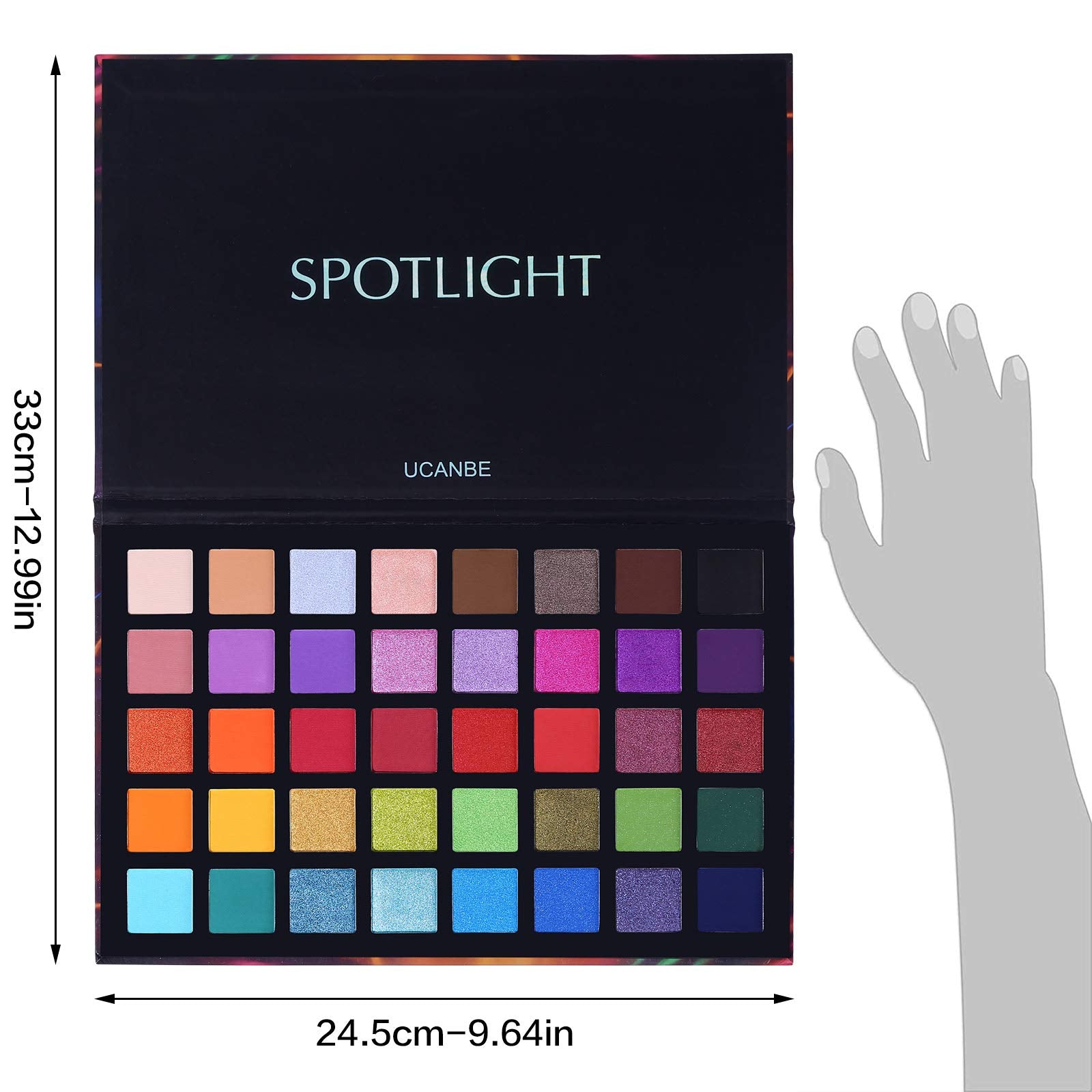 UCANBE Spotlight Palette ombres pailletées lumineuses et festives