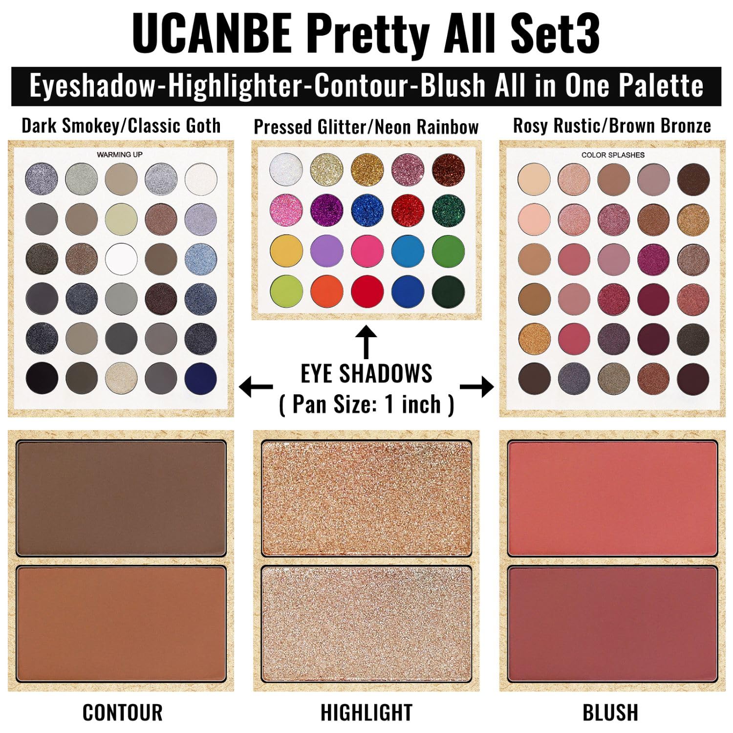 Ombres UCANBE yeux matte et satinees, pour des looks variés