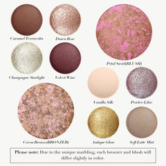 UCANBE palette tout-en-un cuite – Blush: flush rosé pour teint frais.