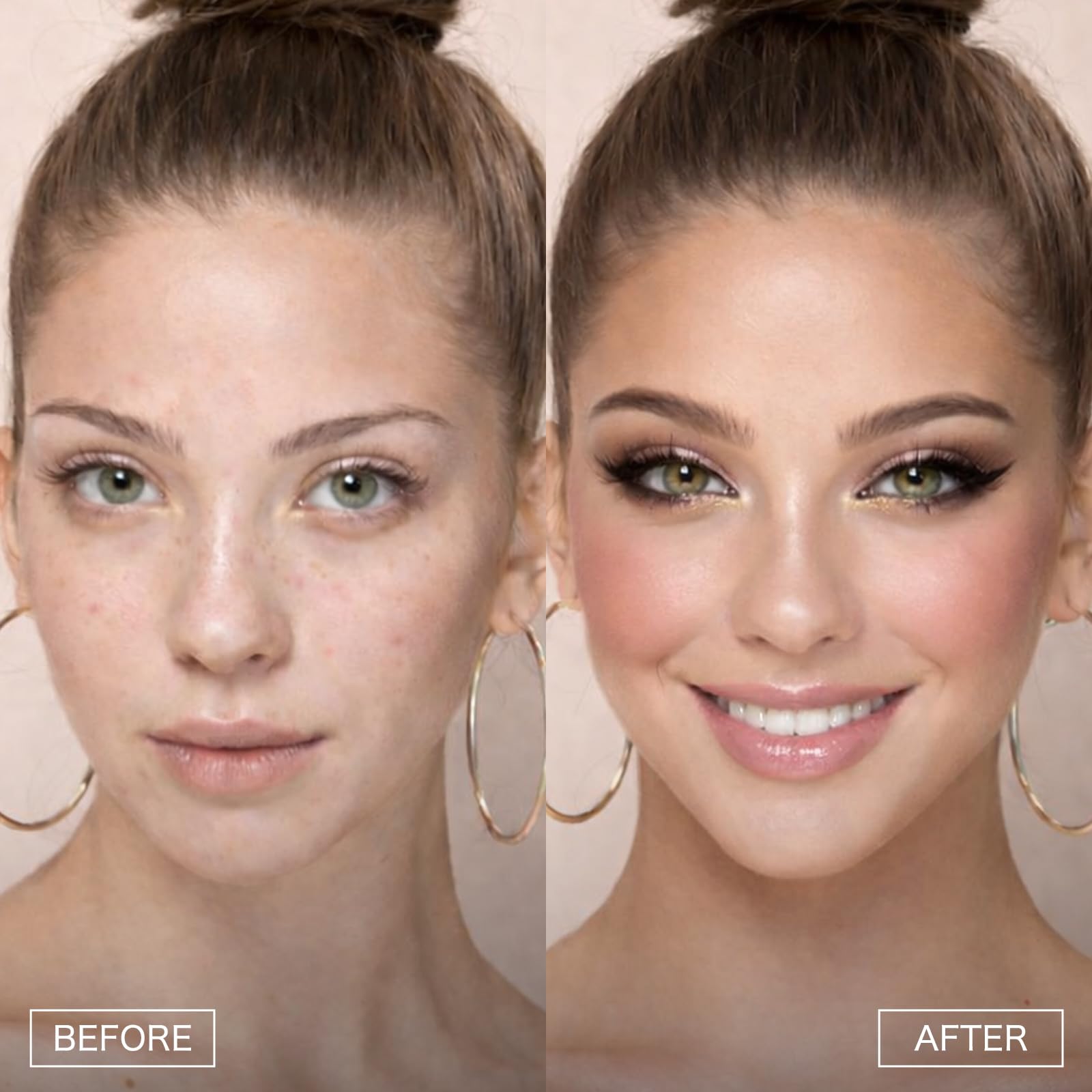 UCANBE palette tout-en-un cuite – Bronzer: chaleur naturelle et éclat subtil.