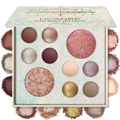 UCANBE palette tout-en-un cuite – Yeux: couleurs neutres pour looks quotidiens.