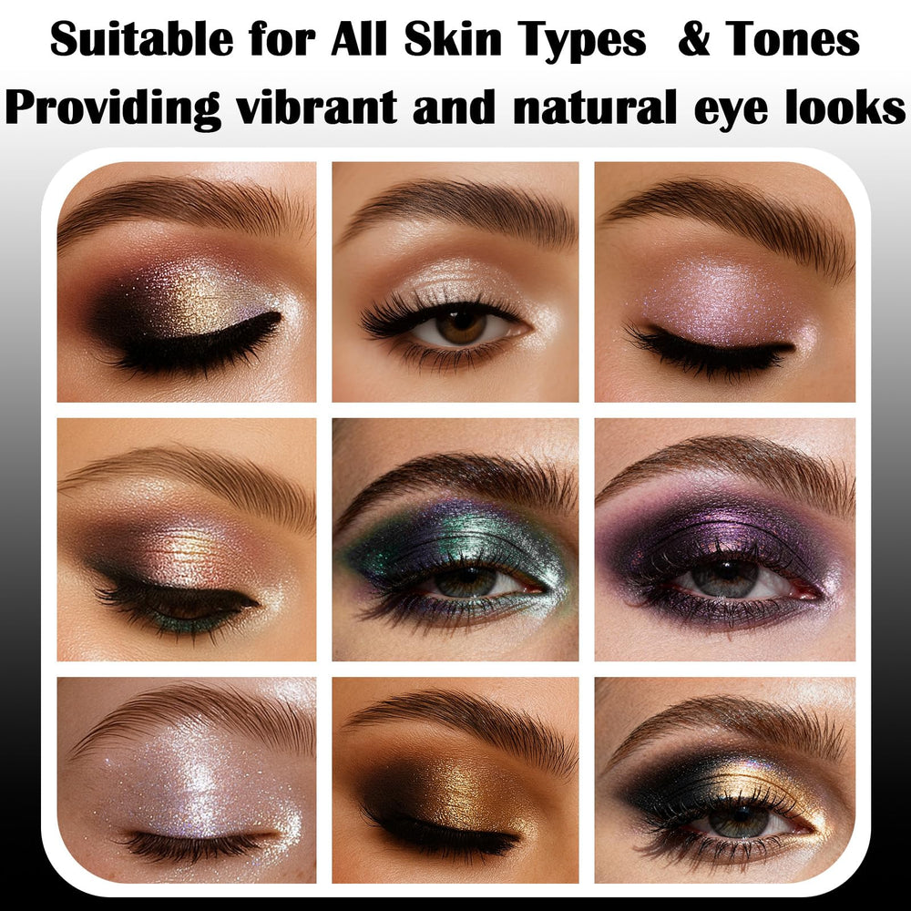 UCANBE palette ombres métalliques 8 teintes: application facile et sans chute.