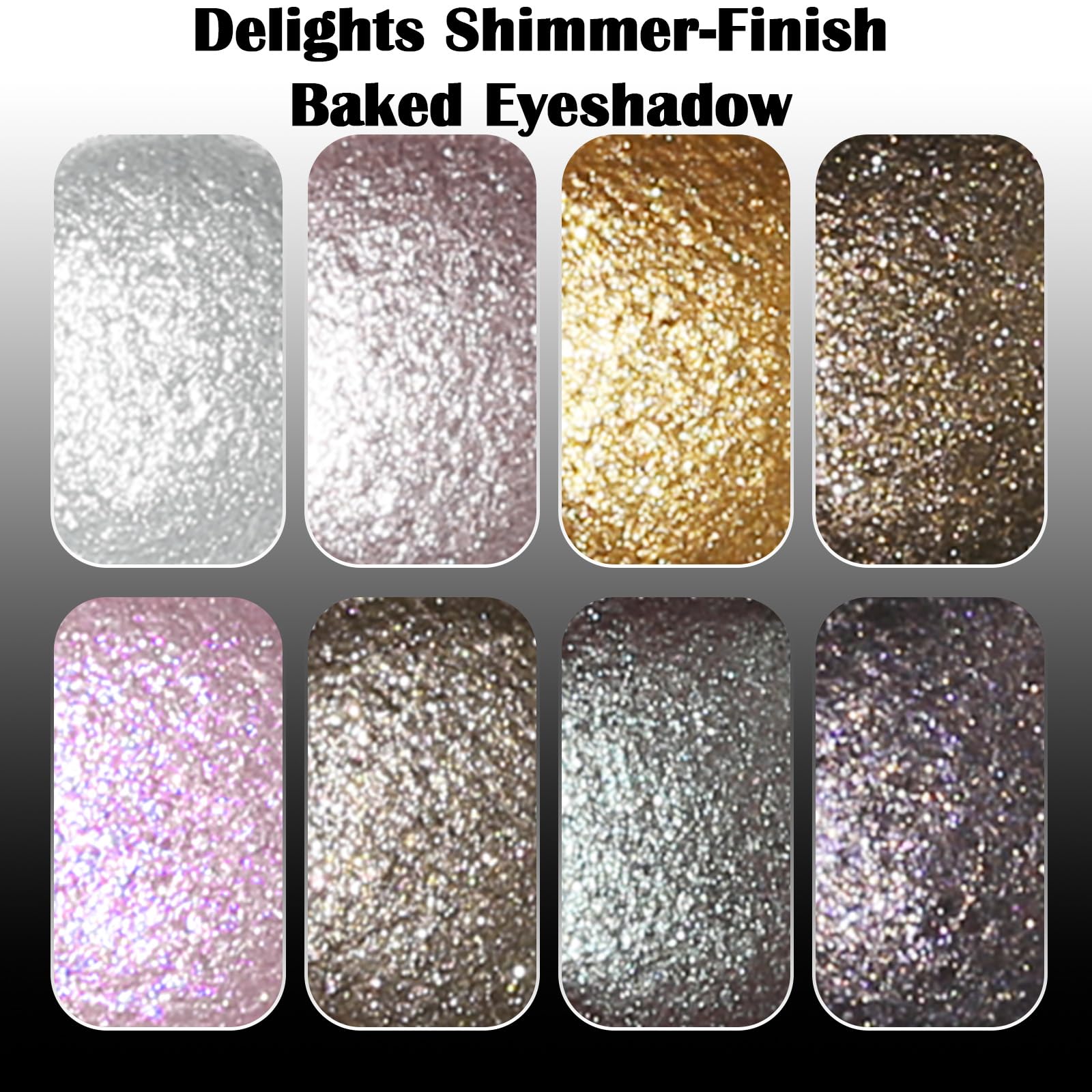 UCANBE palette ombres métalliques 8 teintes: idéale pour des looks quotidiens ou nocturnes.