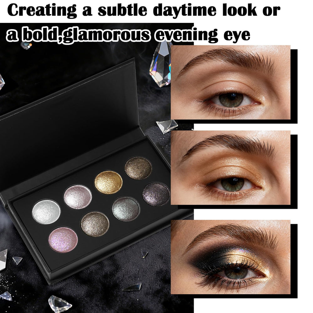 UCANBE palette ombres métalliques 8 teintes: couleur qui se fond facilement sur la paupière.