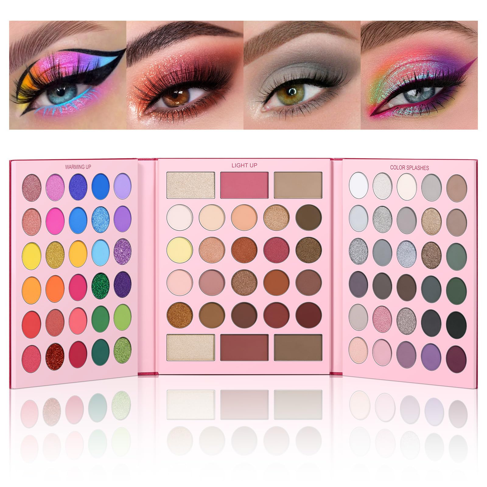 UCANBE palette tout-en-un 86 teintes vue d’ensemble pour divers maquillages