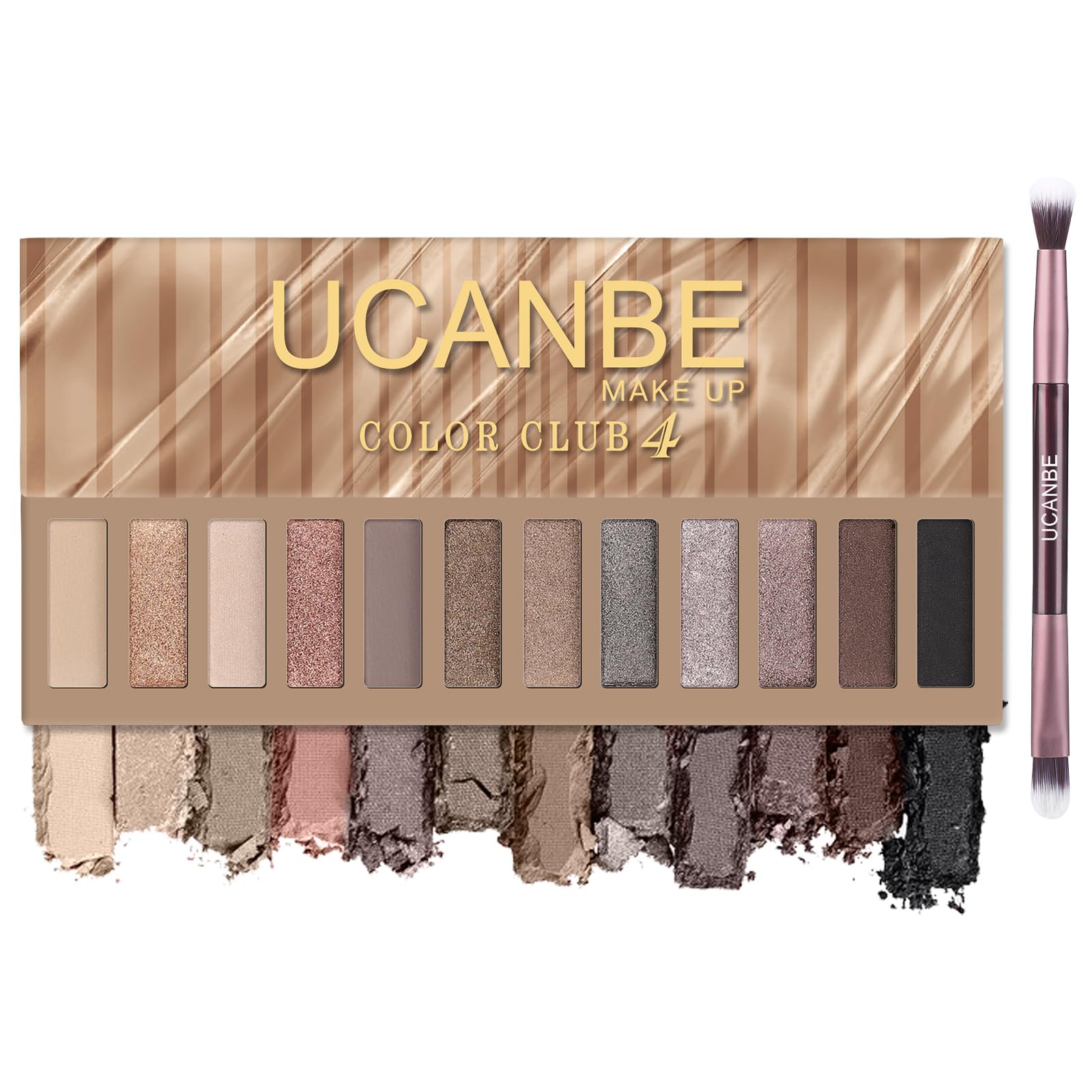 Palette UCANBE 12 couleurs neutres vue d’ensemble, idéale pour des regards naturels et polyvalents
