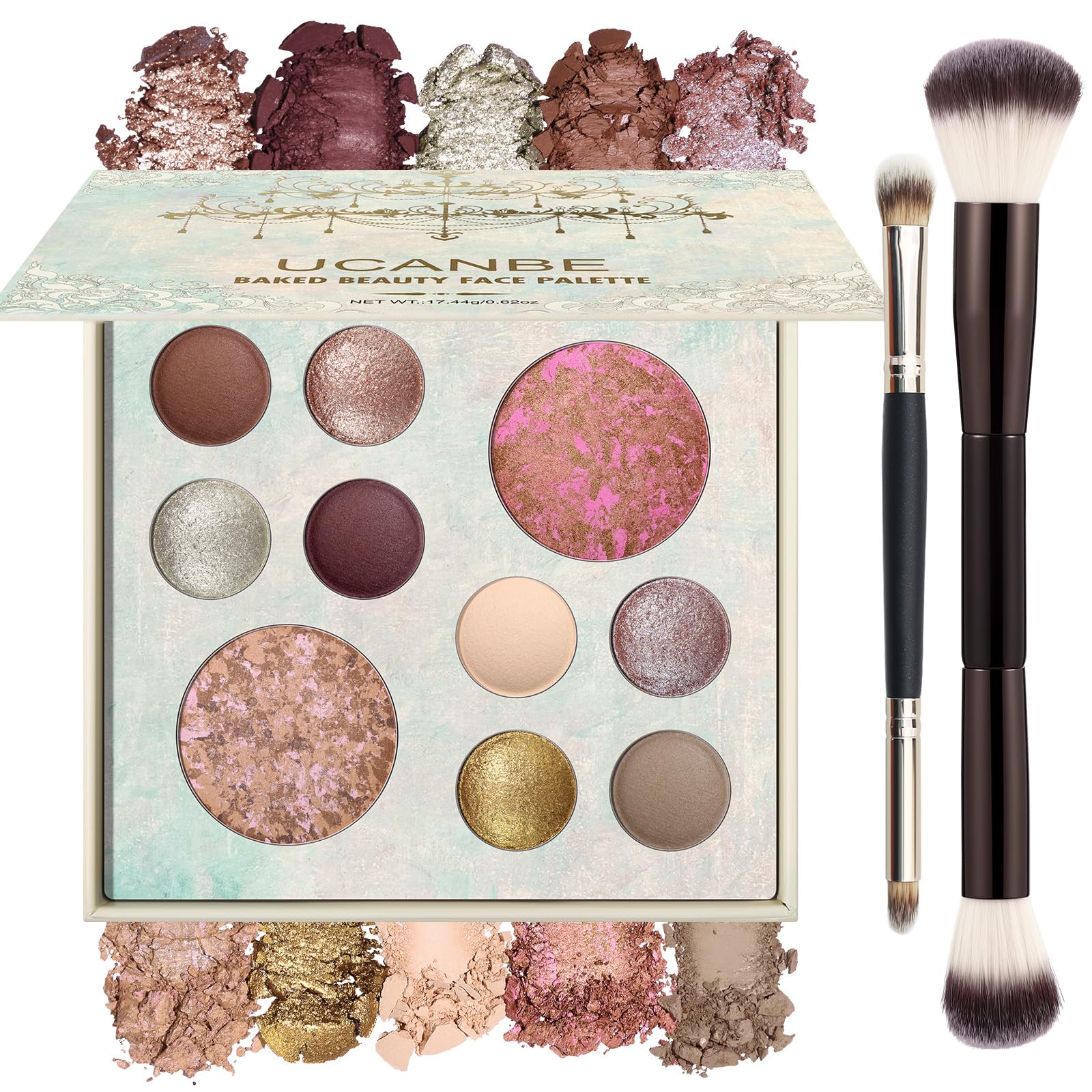 UCANBE palette yeux avec 8 ombres cuites pour looks variés