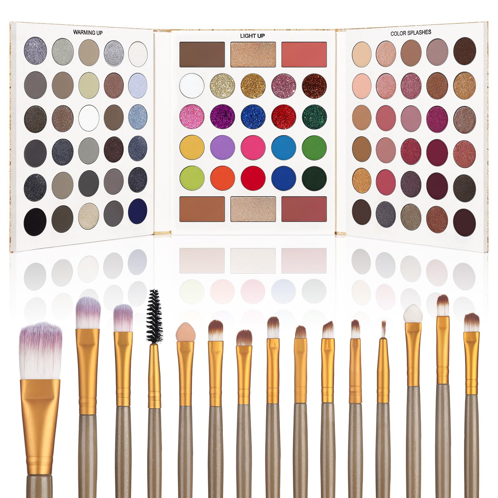 Palette UCANBE yeux ensemble 15 pinceaux, précision et polyvalence